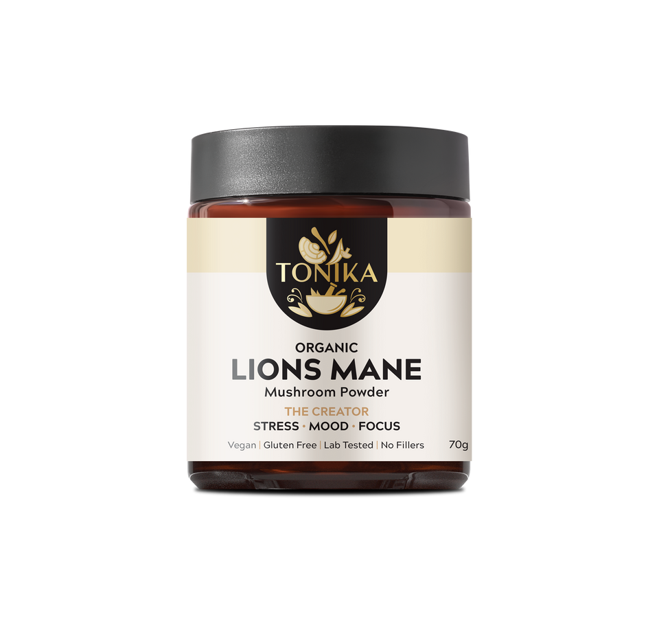 Organic Lion's Mane Powder Glass Jar - THE CREATOR