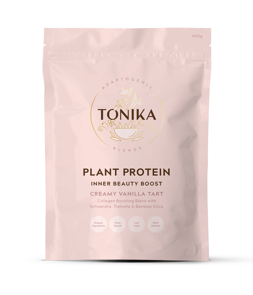 Plant Protein Powder - Creamy Vanilla Tart - INNER BEAUTY BOOST