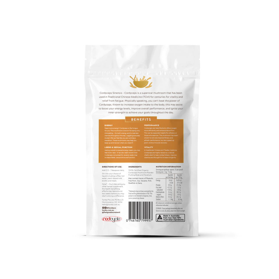 Organic Cordyceps Powder Refill Pouch - THE INVINCIBLE