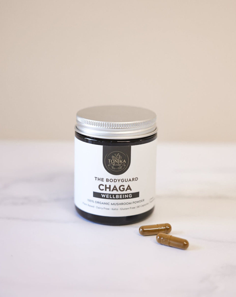 100% Organic Chaga Mushroom Powder Capsules