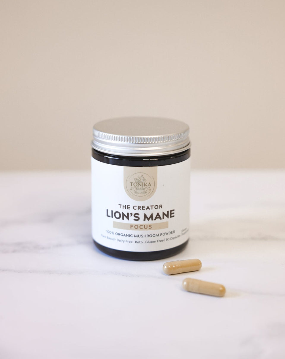 100% Organic Lion's Mane Mushroom Powder Capsules